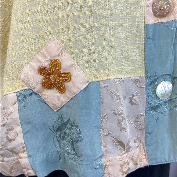 Vintage Faith by Celia Forrester Beaded Embroidered Patchwork Crop Top - Picture 6 of 9